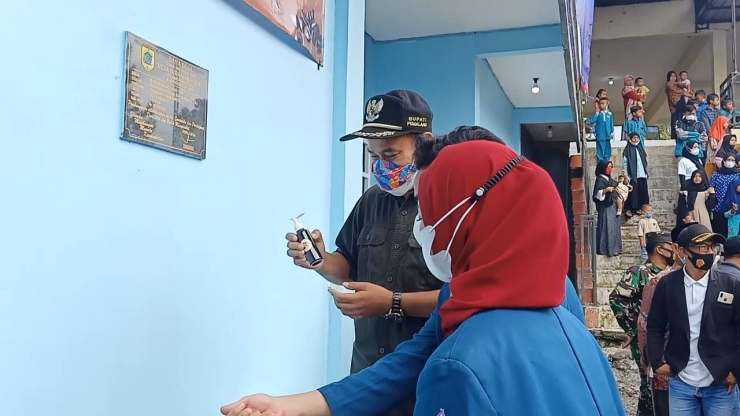Pameran produk pada acara Peresmian Pengelolaan Air Bersih Desa Jurangmangu oleh Bupati Kabupaten Pemalang/Dokpri