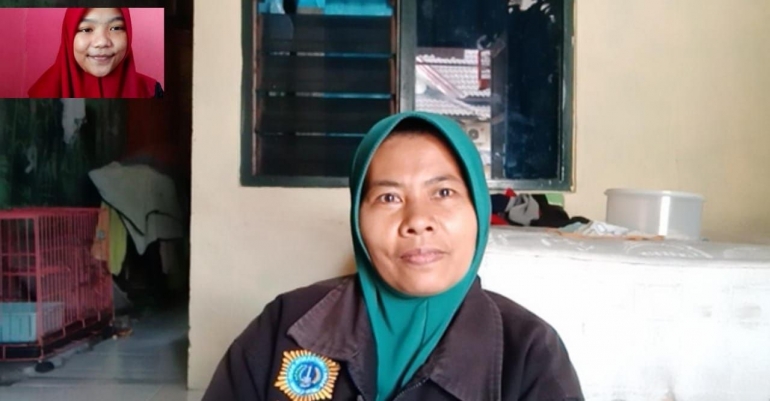 11 Oktober 2021, wawancara daring dengan ibu Tuminah salah seorang wali murid/dokpri