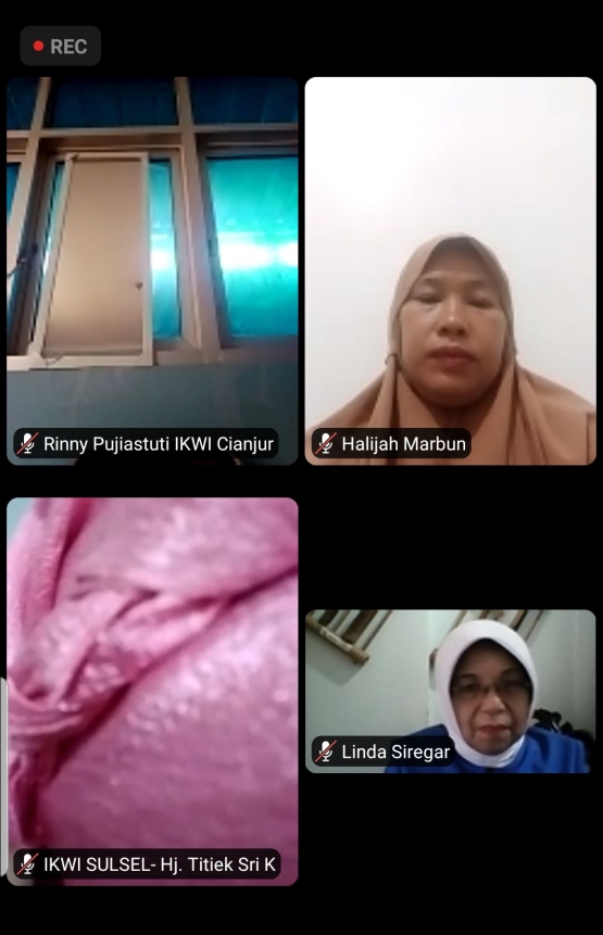 Photo : kegiatan webinar IKWI Pusat ( dok : F3)