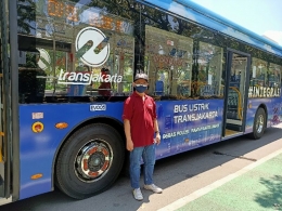 Mencoba Bus Listrik untuk Mewujudkan Net-Zero Emissions 2060/Dokpri