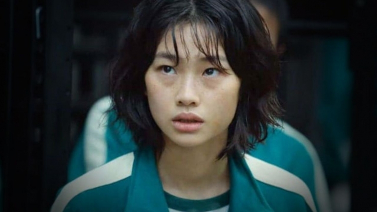 Jung Ho-Yeon sebagai pemain 067 didalam Squid Game. (Sumber: Dok. Netflix via Insider.com)