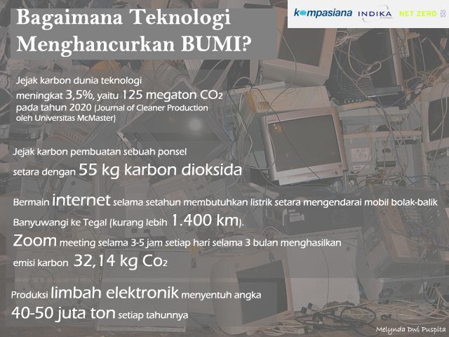 Ilustrasi Teknologi Menghancurkan Bumi (Dokumentasi Pribadi)