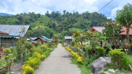 Permukiman di Desa Moa, Kabupaten Sigi, Sulawesi Tengah. (@Hanom Bashari) 