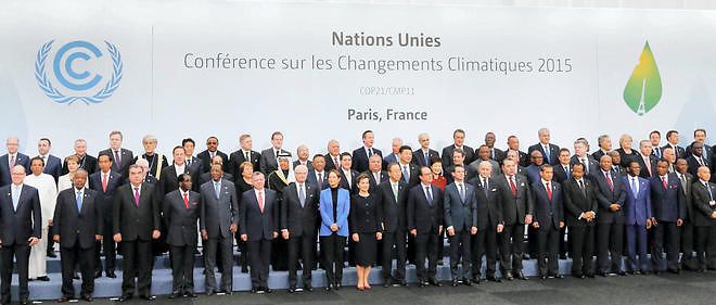 Para delegasi setiap negara di Konferensi Tingkat Tinggi Iklim Paris 2015. | Foto AFP diambil dari lepoint.fr
