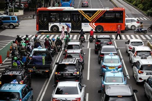 Kemacetan dilalu lintas di tengan ibu kota (kompas.com)