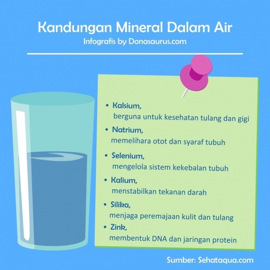 Lebih dari sekedar, pelepas dahaga, kandungan mineral alami dalam air banyak manfaatnya. Antra lain untuk kesehatan tulang dan gigi anak.Serta mengelola  sistem kekebalan tubuh. (Dokpri)