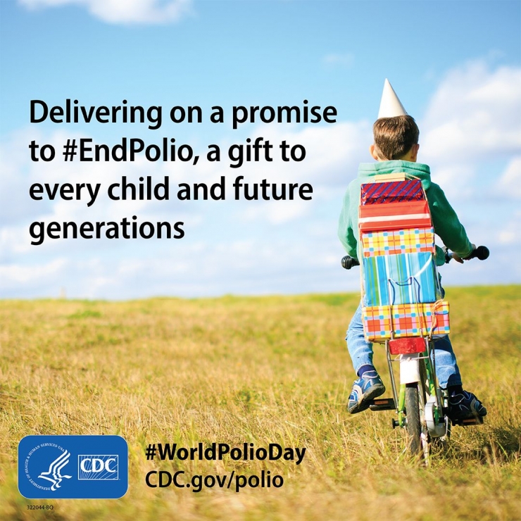 Ilustrasi pesan untuk mengakhiri polio (gambar : cdc.gov)