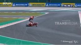 Tikungan angker bagi Miller dan Bagnaia. Sumber: via Motogp/Transmedia/Trans7