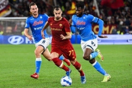 Pekan kesembilan Serie A mempertemukan AS Roma vs Napoli.Foto:Vincenzo Puto/AFP/medcom.id