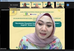 Bulan Ayu, progran director Disleksia Genius - dok pribadi. slide presentasi webminar