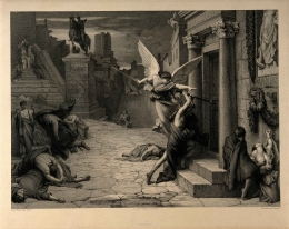 Ilustrasi Malaikat Maut datang untuk mencabut nyawa orang-orang Romawi. (en.wikipedia.org)