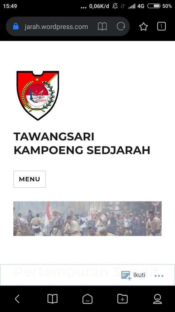 Screen capture dari Tawangsarikampoengsedjarah. WordPress.com