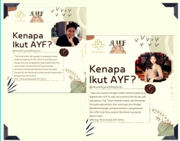 Dua dari 23 panitia muda yang mengkoordinasi webinar untuk hampir 200 peserta murid dan pengamat (foto kolase IG @atsanti.foundation)