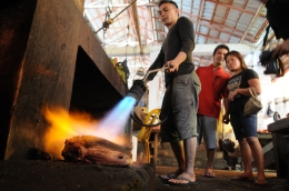 Pemotongan Hewan di salah satu pasar tradisional/Foto: merahputih
