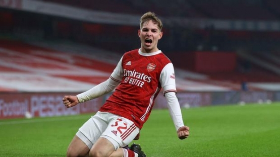 Emile Smith Rowe. (via Getty Images)