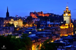 Edinburgh menjelang malam. Difoto dari atas Calton Hill. Sumber: dokumentasi pribadi