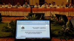 Delegasi Angkatan Laut negara partisipan dalam Final Planning Conference 3rd MNEK, Maret 2018 Mataram NTB, foto dokpri.
