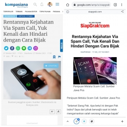 Perbandingan Tulisan Di Kompasiana dan SiapGrak! | Sumber : Tangkapan Layar Kompasiana dan SiapGrak! 