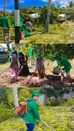 Membersihkan beberapa lahan yang ada di Dusun TGK. Di Kama