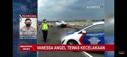 Tangkap layar kecelakaan melalui Kompas TV 