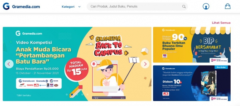 Tampilan Gramedia.com. Dokpri.