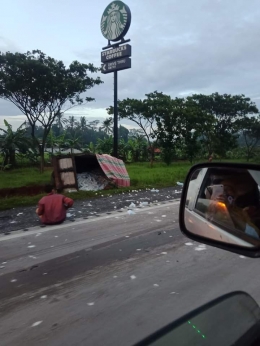 Kecelakaan saat di jalan tol Cipali arah Purwakarta pada 3 Januari 2021 (dokumen pribadi)