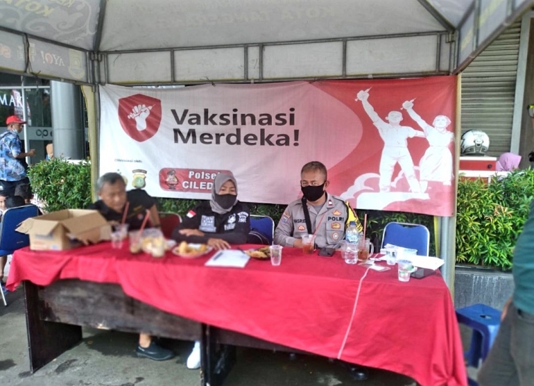 Polsek Ciledug kembali laksanakan giat vaksinasi Merdeka. (Foto: Pribadi)