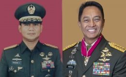 Jenderal Prabowo digantikan Jendral Andika. Foto : Dokumen TNI AD