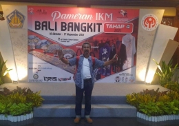Isson Khairul di gerakan Bali Bangkit, bangkit dari pandemi. Foto: Budi Tanjung