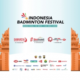 Sumber foto : badminton.ina/akun twitter | Ilustrasi Indonesia Badminton Festival Sponsor