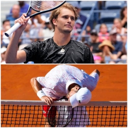 Atas, alexander zverev(Jerman)(tennisworldusa.org), bawah novak djokovic(serbia)(indosport.com)