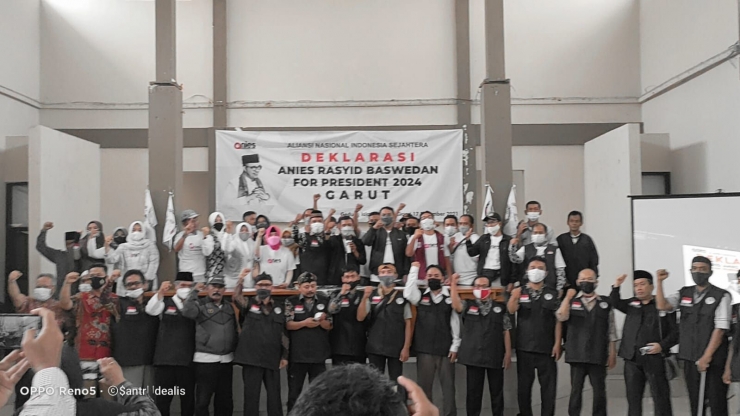 Relawan Anies Garut Mendeklarasikan Anies for Presiden 2024 (Great Indonesia) di Gedung Islamic Centre Garut (Dokumen Foto Pribadi Alimudin Garbiz)