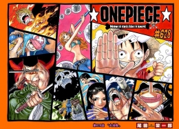 Halaman baerwarna One Piece chapter 628 jauh sebelum Jinbei bergabung (Eiichiro Oda/Shonen Jump/Shueisha)