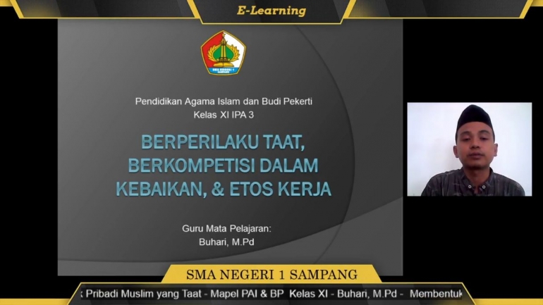 Salah satu hasil video pembelajaran oleh guru SMAN 1 Sampang/Dokpri