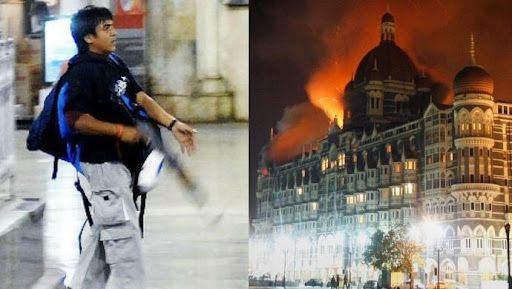 Teroris Mohammed Ajmal Amir Kasab dan Taj Mahal Hotel pada tanggal 26/11/2008. | Sumber: JayBharatNews