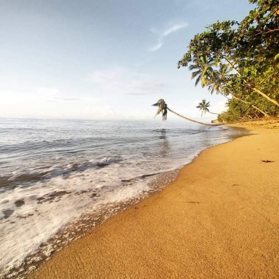 Pantai Tulap di pagi hari. Minahasa Utara. Sumber; dokpri