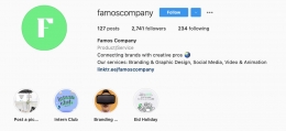 tangkap layar dari instagram/famoscompany