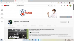 Akun Youtube Presiden Joko Widodo (youtube.com/c/jokowi)