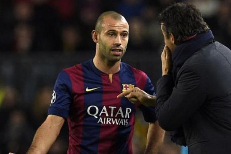 Javier Mascherano. Foto: afp/lluis gene dipublikasikan kompas.com