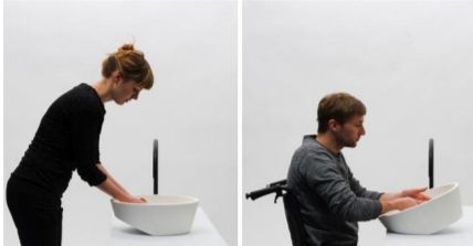 tilting sink by gwenol gasnier / via id.pinterest.com 