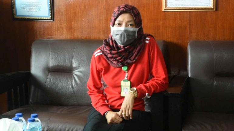Dokter Dwi Agustina Fajarwati, Kepala Puskesmas Tembilahan Kota. (Foto : Elvidayanty Darkasih)