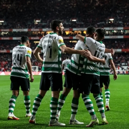 Para pemain Sporting Lisbon merayakan kemenangan di Estadio da Luz.Foto: Instagram @sportingclubedeportugal