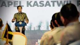 Presiden Jokowi sampaikan kritik dan pujian dalam Apel Kasatwil (3/12/2021)/ Foto: Detik.com