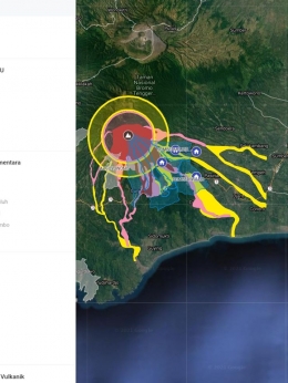 Lokasi erupsi Semeru dan potensi wilayah kena erupsi susulan (dokpri tangyar BPBD Lumajang)