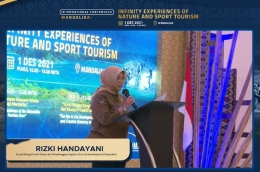 Rizki Handayani Mustafa (Deputi Bidang Produk Wisata dan Penyelenggara Kegiatan Baparekraf) I Sumber foto : Youtube Kemenparekraf