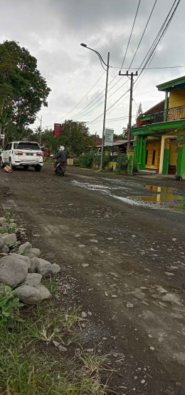 Kondisi jalan Nasional Di Desa Sumberwuluh (dok: Risa Indah Sari