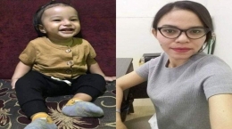 Astrid Manafe dan anaknya Lael Maccabe | Dokumen Tribunnews Kupang