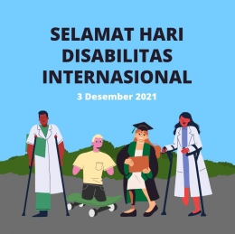 Ilustrasi hari disabilitas nasional | Foto Canva