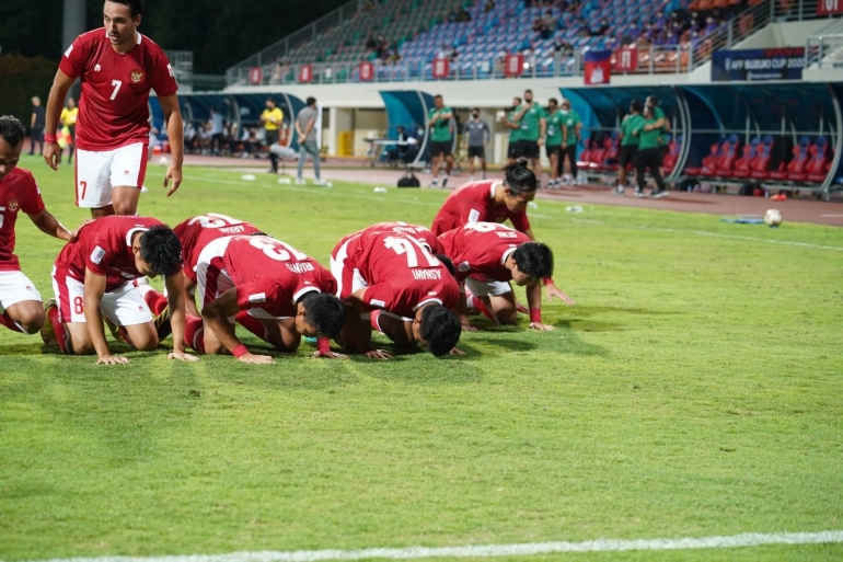 (Timnas Indonesia Merayakan Kemenangan Dok: affsuzukicup.com)