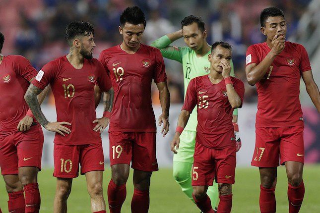 Timnas Indonesia pasca kekalahan lawan Thailand di Piala AFF 2018 (Bola.com/M. Iqbal Ichsan)